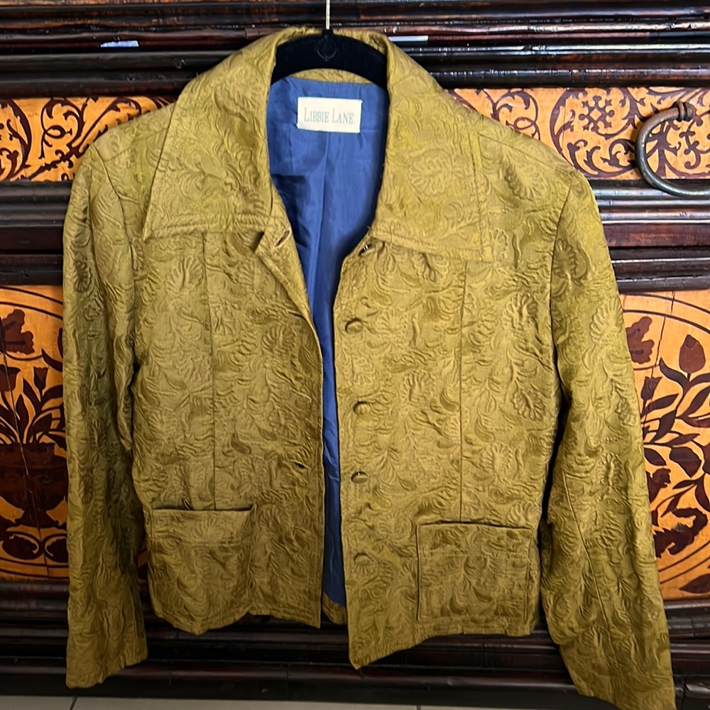 Beautiful Short Dark Chartreuse Jacket